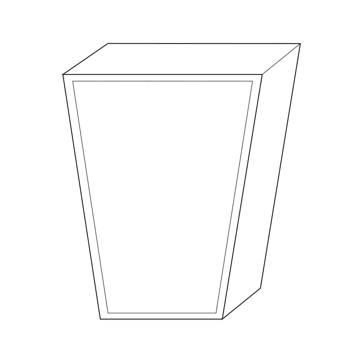 Small Crown Block (Inside Corner),  3 3/4"w x 8"h x 3 3/4"d