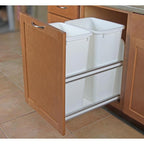 KV Soft-Close Under-Mount Waste Pull-out, Double 50 Quart, White