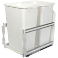 KV Soft-Close Under-Mount Waste Pull-out, Double 50 Quart, White