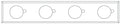 Light Bar 4 lights 24 W - Stone Harbor Gray by Horning