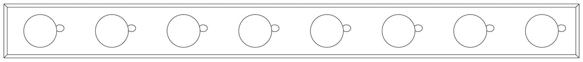 Light Bar 8 lights 48 W - Stone Harbor Gray by Horning