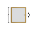 Square Tubing for 2" Tubing Polished Brass