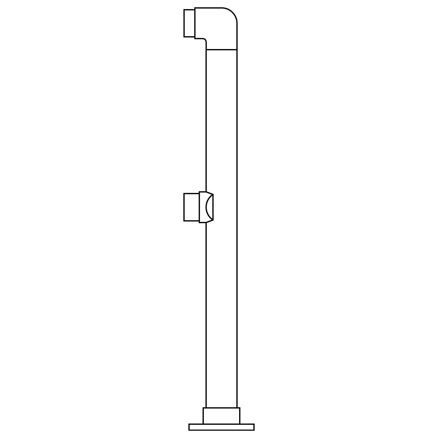 Double Flush End Post