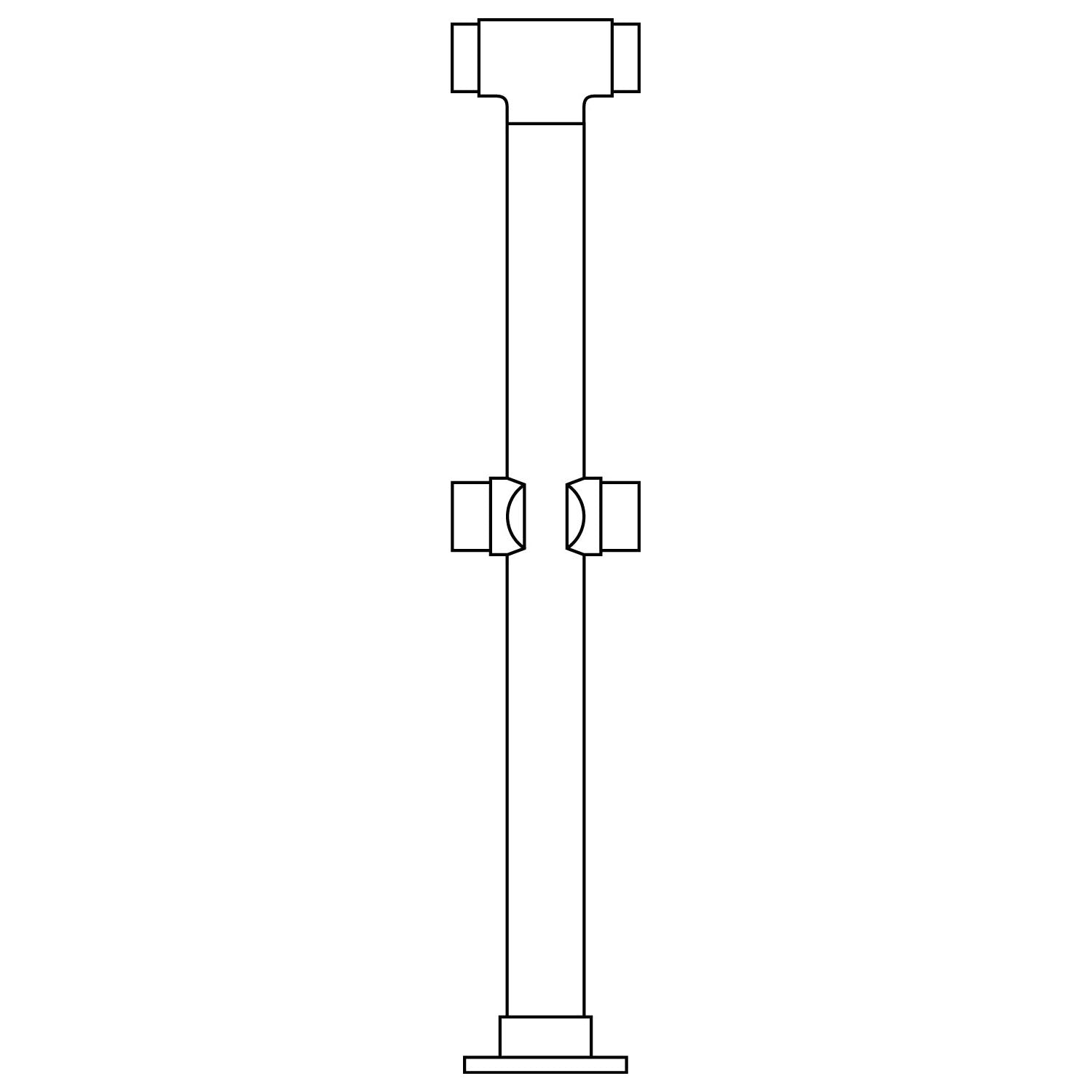 Double Flush Center Post