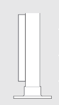 Short End Post for 1/4" Glass Polished Brass