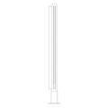 3/8" Dome Corner Post for 2" Tubing Polished Brass