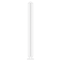 1/4" Dome Tee Post for 2" Tubing Polished Brass