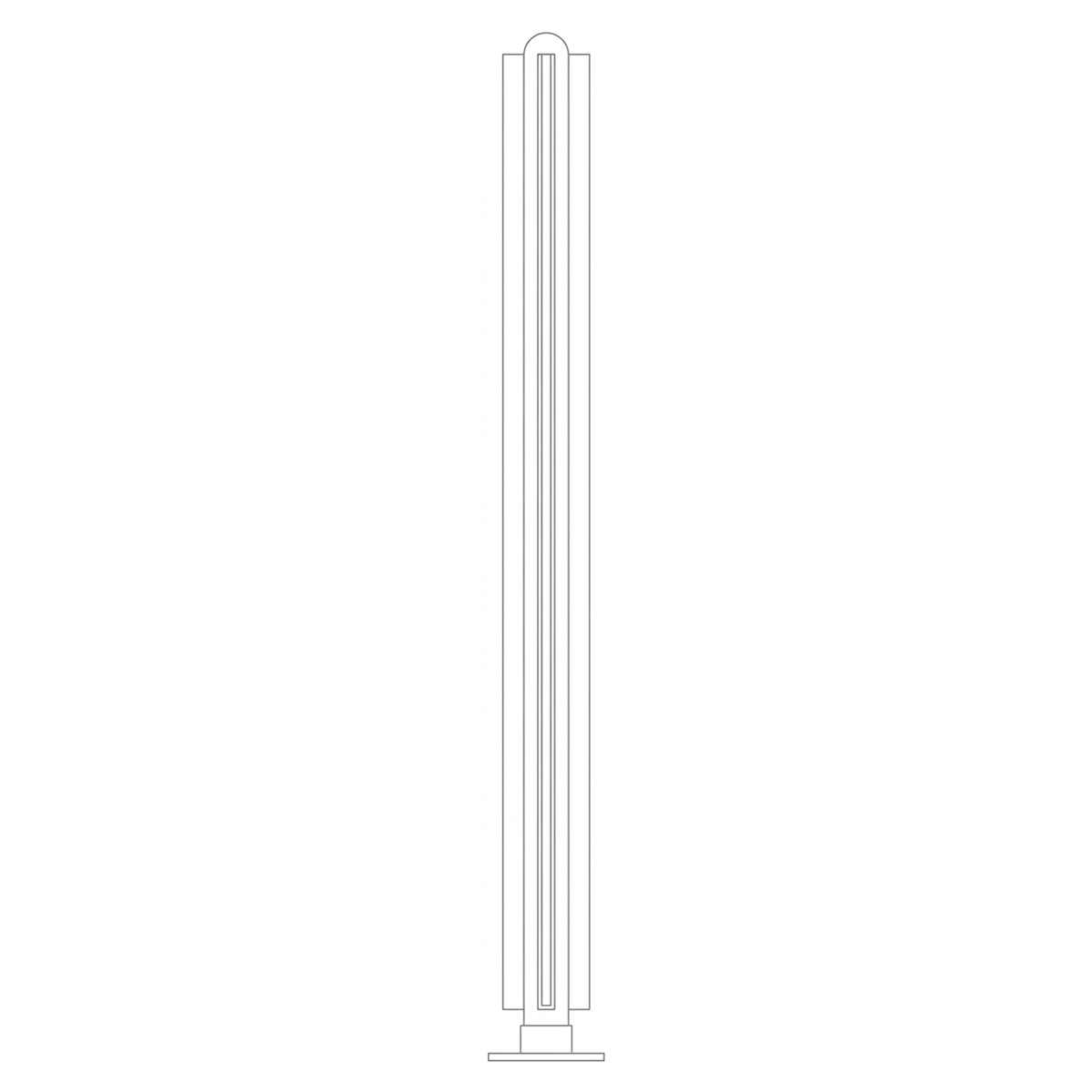 Lavi 1/4 in. Dome Tee Post for 2 in. Tubing Polished Brass