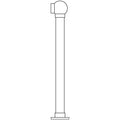 Single Ball End Post for 1-1/2" Tubing Polished Brass 36"