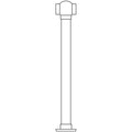 Single Ball Center Post for 1-1/2" Tubing Polished Brass 36"