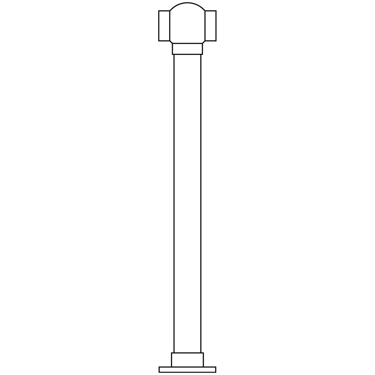 Lavi Single Ball Center Post for 1-1/2 in. Tubing Polished Brass 36 in.