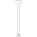 Single Flush Center Post for 1-1/2" Tubing Polished Brass 36"