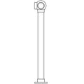 Single Ball Corner Post for 2" Tubing Polished Brass 36"
