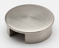 Channel Tube End Cap for 2" Tubing Satin Stainless Steel