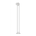 Low Line Flush Corner Post for 1" Tubing Satin Stainless Steel
