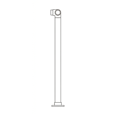 Low Line Flush Corner Post for 1" Tubing Satin Stainless Steel