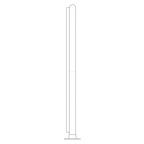 1/4" Dome End Post
