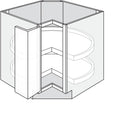 Lazy Susan Base 33 W X 34-1\2 H X 24 D - Dover by JSI