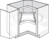 Lazy Susan Base w\ 1 Drawer 36 W X 34-1\2 H X 24 D (TOP) - Amesbury Recessed by JSI