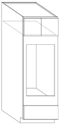 Double Oven Cabinet 33 W X 84 H X 24 D - Rustic Denali Stain by Legend