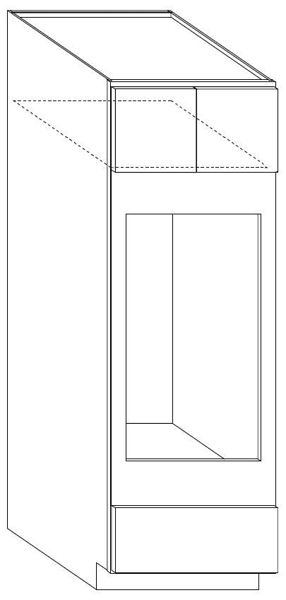 Double Oven Cabinet 33 W X 84 H X 24 D - Rustic Denali Stain by Legend