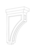 Corbel 3-1\2 W X 12-1\5 H X 8 D - Contemporary by TA Cabinetry