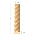 Reed & Ribbon with Bead & Barrel (Repeats 8), 5''w x 1 7/8''d Resin