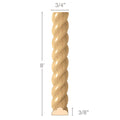 Reed and Ribbon (Repeats 4 3/4), 2''w x 13/16''d Poplar