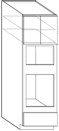 Microwave Oven Cabinet 33 W X 96 H X 24 D - Sierra Paint by Legend