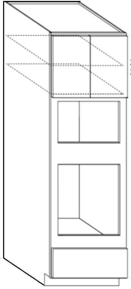 Microwave Oven Cabinet 33 W X 96 H X 24 D - Sierra Paint by Legend