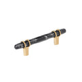 Amerock Carrione Pull 3-3/4" Center To Center Marble Black/Champagne Bronze