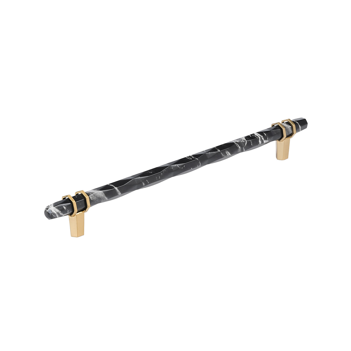 Amerock Carrione Pull 10-1/16" Center-to-Center Marble Black/Champagne Bronze
