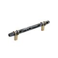 Amerock Carrione Pull 5-1/16" Center To Center Marble Black/Golden Champagne