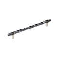 Amerock Carrione Pull 10-1/16" Center To Center Marble Black/Polished Nickel