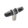 Amerock Carrione Knob  Marble Black/Satin Nickel 2-1/2" Diameter