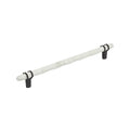 Amerock Carrione Pull 10-1/16" Center To Center Marble White/Black Bronze