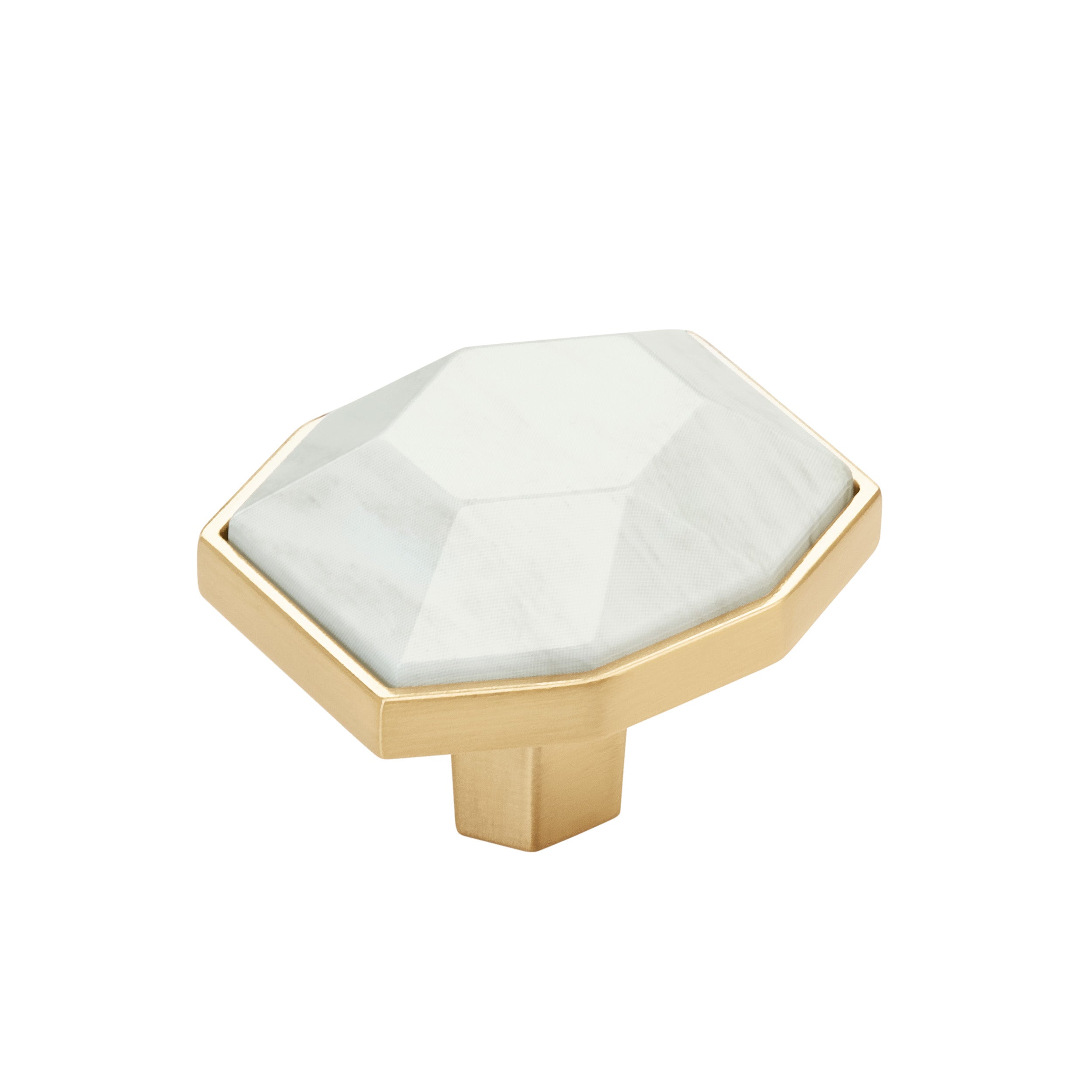 Amerock Carrione Knob  White/Champagne Bronze 1-5/8" Diameter