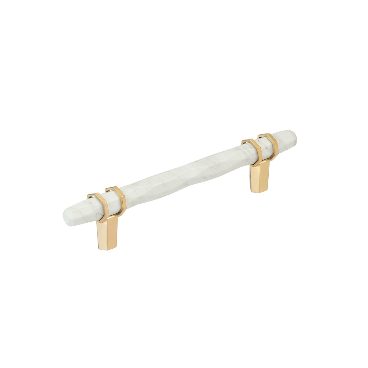 Amerock Carrione Pull 5-1/16 in. Center-to-Center White/Champagne Bronze