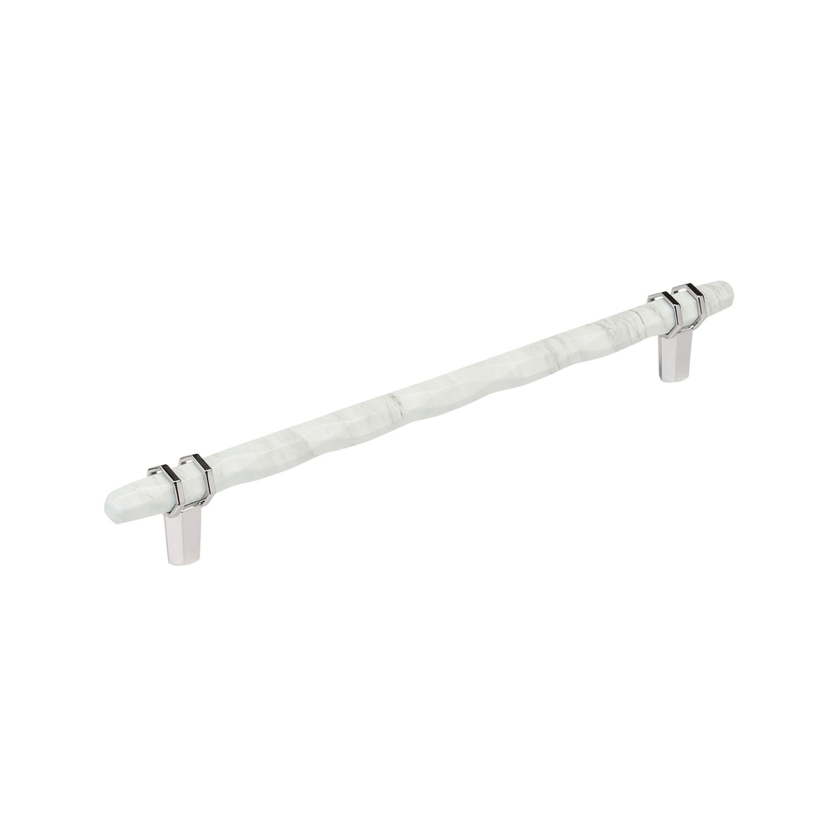 Amerock Carrione Pull 10-1/16" Center-to-Center White/Chrome