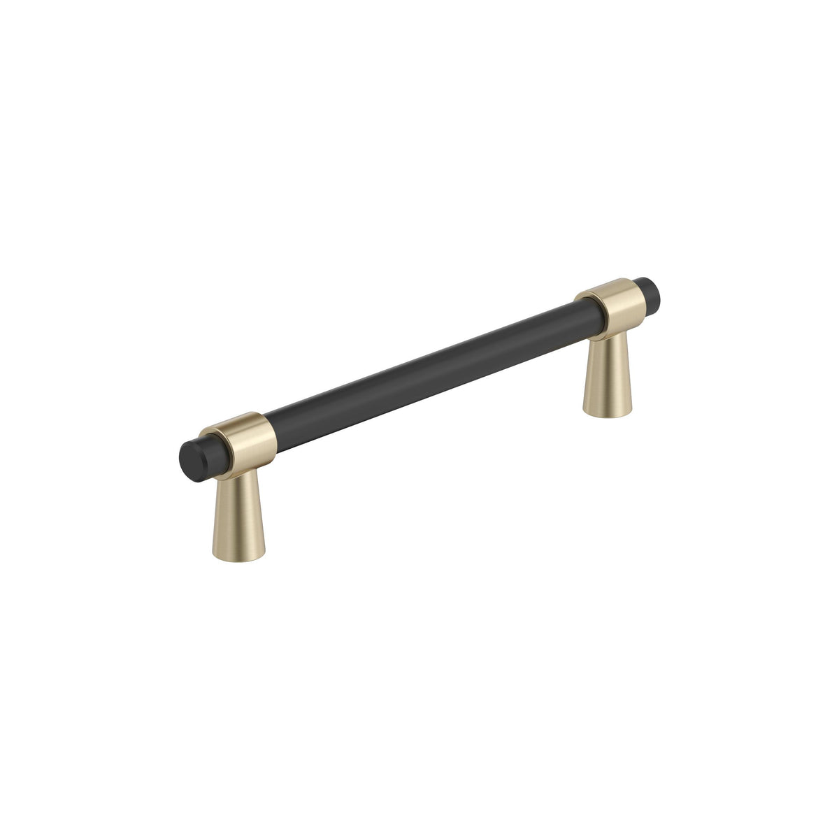 Amerock Mergence Pull Matte Black/Golden Champagne 5-1/16 in. Center-to-Center