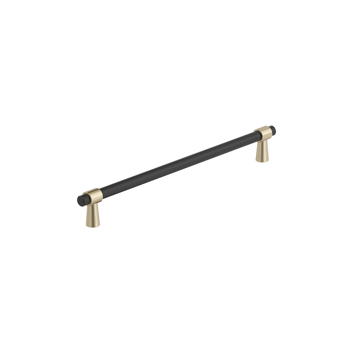 Amerock Mergence Pull Matte Black/Golden Champagne 8-13/16 in. Center-to-Center