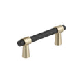 Amerock Mergence Pull  Matte Black/Golden Champagne 3" Center to Center