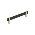 Amerock Mulino Pull Matte Black/Golden Champagne 6-5/16" Center to Center