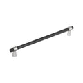 Amerock Mergence Pull  Matte Black/Polished Chrome 18" Center to Center