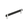 Amerock Mulino Pull Matte Black/Polished Chrome 6-5/16" Center to Center