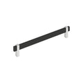 Amerock Mulino Pull Matte Black/Polished Chrome 8-13/16" Center to Center