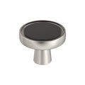 Amerock Mergence Knob 1-3/8" Diameter, Matte Black/Polished Nickel