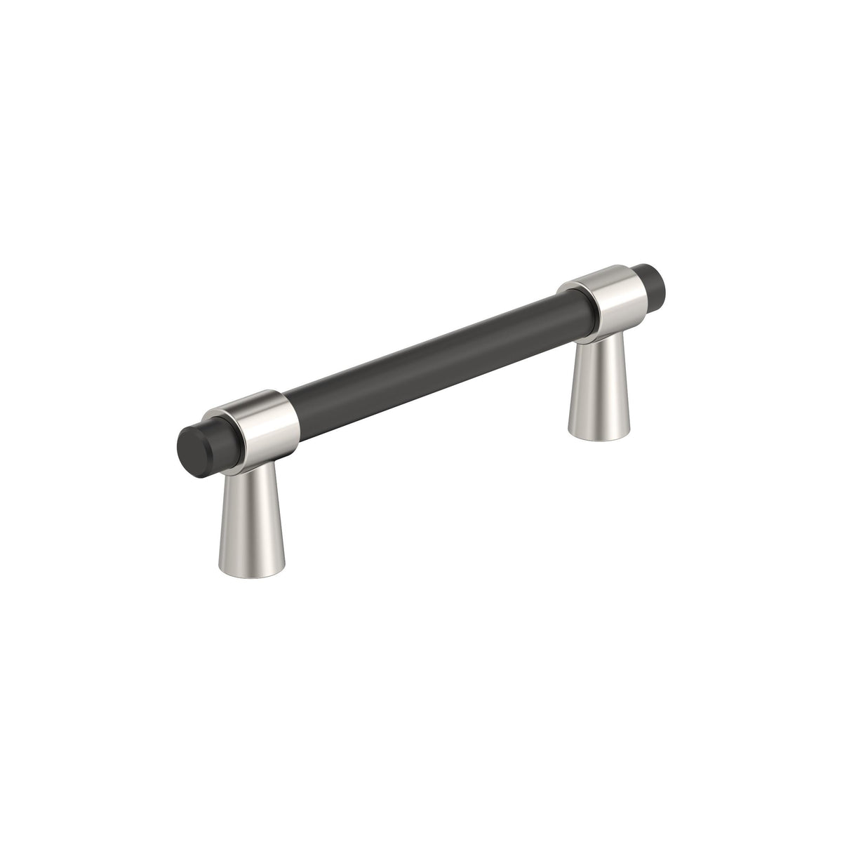 Amerock Mergence Pull Matte Black/Polished Nickel 3-3/4 in. Center-to-Center
