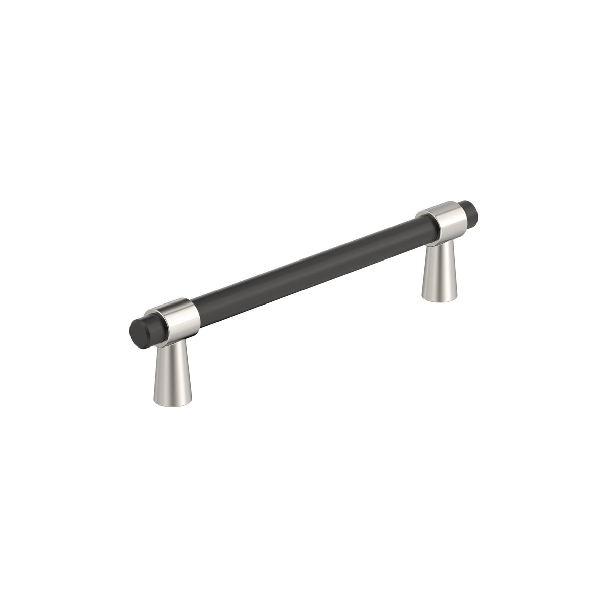Amerock Mergence Pull Matte Black/Polished Nickel 5-1/16 in. Center-to-Center