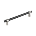 Amerock Mergence Pull  Matte Black/Satin Nickel 12" Center to Center